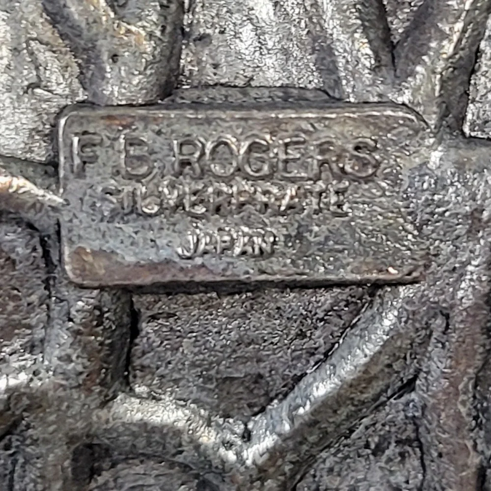 Vintage FB Rogers Silver Plated Peanut Trinket Box Japan MCM 7x3x3